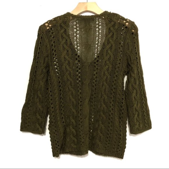 Ralph Lauren Olive Green Knit Sweater - Picture 2 of 4